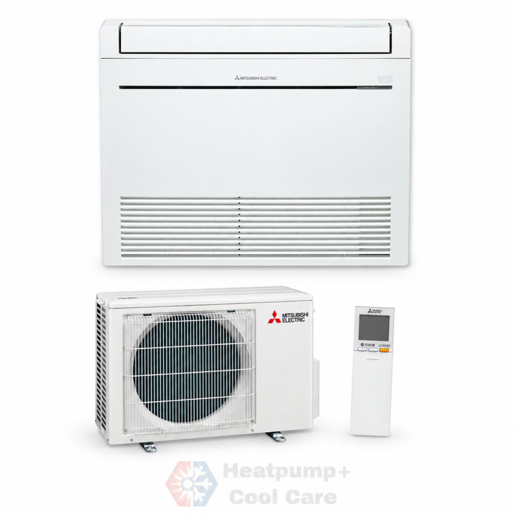 Mitsubishi Electric RapidHeat KW25 Floor Console Heat Pump
